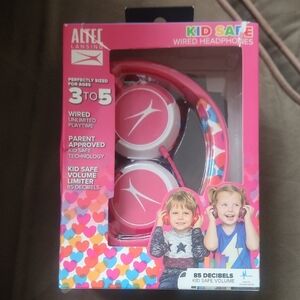 Pink Padded‎ Headphones with Adjustable Headband